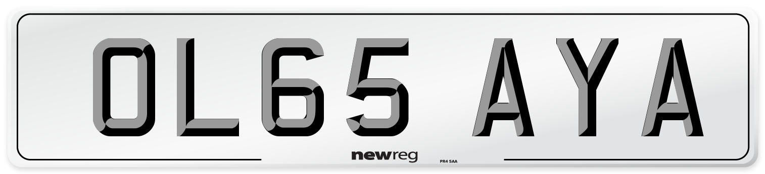 OL65 AYA Number Plate from New Reg
